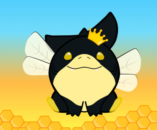shark bee (premade) art and rig by: @moomooclover