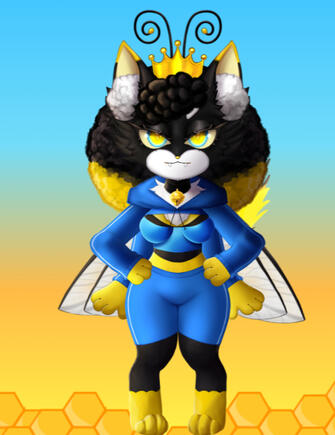 Furry Beeatrix Art &amp; Rig by: @cypurrpunk